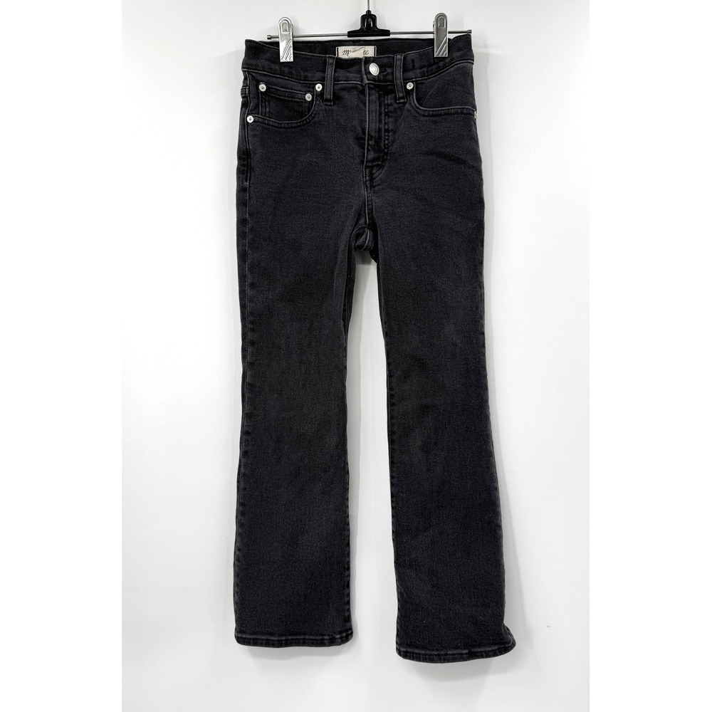 Madewell Jeans Womens 25 Black Charcoal Wash Cali Demi-Boot Slim Bootcut Stretch